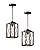 DEWENWILS 2 Pack Farmhouse Pendant Light, Metal Hanging Light Fixture with Wooden Grain Finish, 48 Inch Adjustable Pipes for Flat and Slop Ceiling, Kitchen Island, Bedroom, Dining Hall, ETL Listed