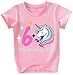 IDOPARAS 6t 6th Unicorn Birthday Girls Shirt Tee Kid 6 Year Old Birthday Outfit Top
