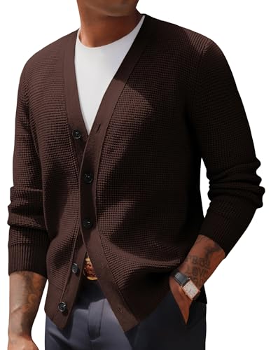 Cárdigan de punto para hombre con cuello en V y botones de manga larga PJ PAUL JONES casual