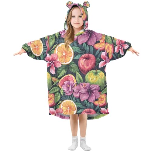 Couverture à capuche enfants contre le froid polaire chaude surdimensionnée
