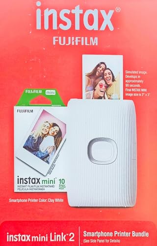 Fujifilm Instax Mini Link 2プリンターバンドル - ホワイト