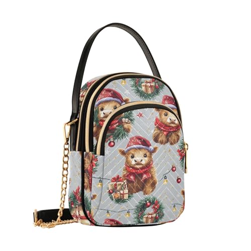Sac à main vache Highland de Noël parfait pour vos sorties