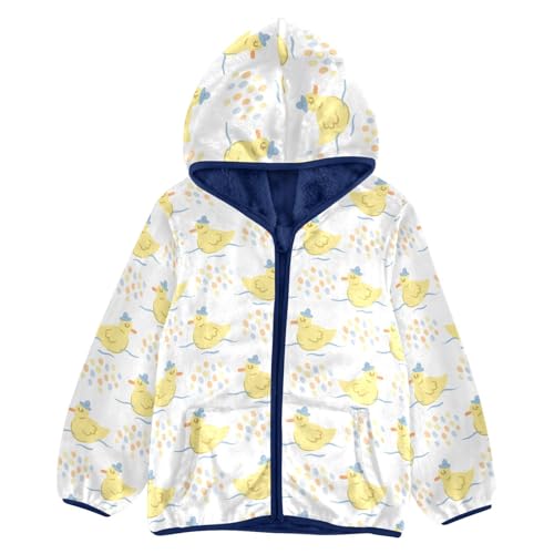 Funny Duck Cartoon Colored Polka Dot Toddler Jackets for Boys Winter Outerwear Kids 3T-10T