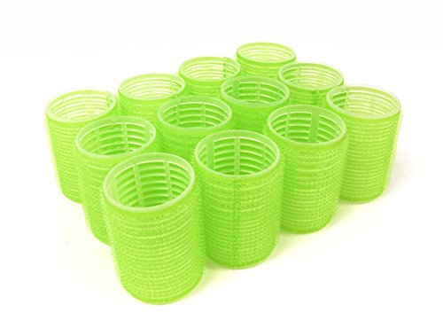 Set of 12 x X-Large Size (1-3/4” Diameter) Self Grip Hair Rollers Pro Salon Hairdressing Curlers - //coolthings.us