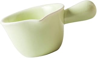 DOITOOL Ceramic Pan Handle Mini Cookware Green Casserole for Soup Porridge Easy to Clean for Microwave Gas Stove Use