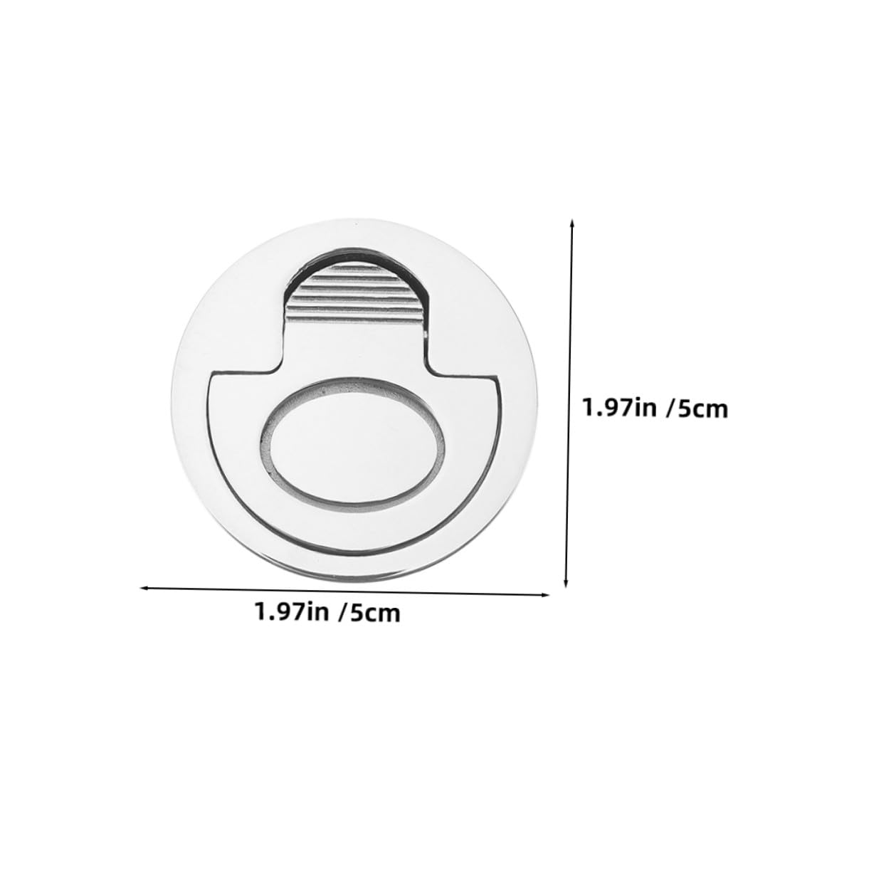 Poignée Encastrée pour Trappe de Bateau en Acier Inoxydable 2pcs, Anneau de Traction Élégant et Robuste pour Applications Marines et Yachts