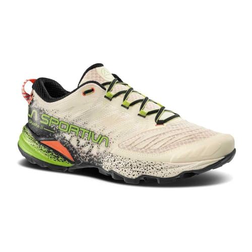 LA SPORTIVA Akasha II - Zapatillas Trail Hombre, Blanco Antiguo, 41.5 EU