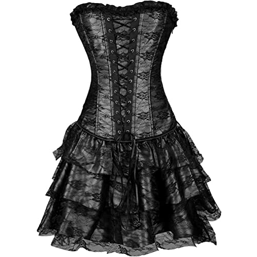 ICEGIA Fashion Womens Vintage Lace Boned Renaissance Corset for Women