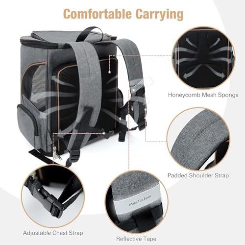 image for One for Pets The Expandable Backpack Pet Carrier for Small Cats and Do