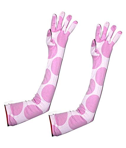 UV Sun Protection Elbow Length Combed Cotton and Spandex Lightweight Hand Glove for Women's/Girls (Multicolour, Free Size)-image-6