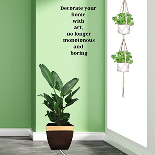 Image of ecofynd Cotton 4 Set Plant Hanger [Without Pot] | Rope Flower Pot Holder for Indoor Outdoor Balcony Garden Wall (COM04 /Pack of 4)
