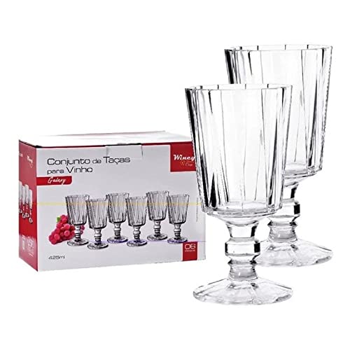 Conjunto 6 Taças Vidro Para Vinho Galaxy 425ml - Wincy
