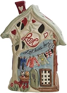 Blue Sky Ceramics Love Lives Here Candle House, Multi (19172)