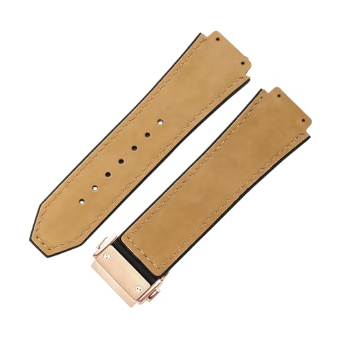 Bracelets de montre pour HUBLOT Big Bang en cuir mat et boucle déployante acier