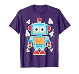 I Am Four Robot Funny Robotics 4 Year Old Birthday Party T-Shirt