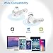 Wireless Earbuds, Willful T02 Bluetooth Earbuds Wireless Earphones in-Ear Headphones with Built-in Microphone Charging Case Stereo Sound Clear Call Comfort Secure Fit Waterproof for Sports (White)