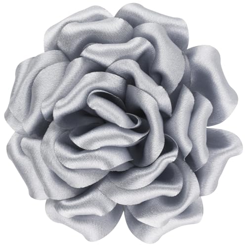 Image of 4.3 inch Red Rose Hair Clip Large Flower Brooches for Women | Charming Flowers Pins for Clothes | Turn Heads with Stylish Rose Hair Clip Flower Brooch Pin for Clothes & Clips for Woman