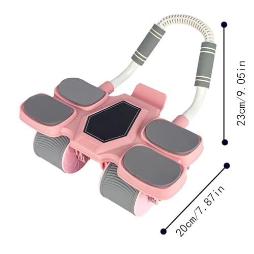 Rodillo de abdominales con soporte de codo de cuatro ruedas y equipo de entrenamiento de núcleo 7