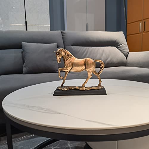 Estatua de caballo de resina decorativa para hogar y oficina miniatura 7
