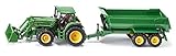 Grundfarbe Auto: grün Siku 3863 - Traktor mit Frontlader u. Muldenkipper