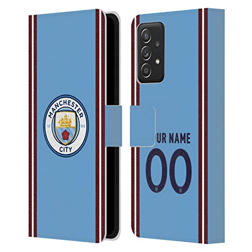 Coque Samsung A53 5G Manchester City personnalisable en cuir à rabat