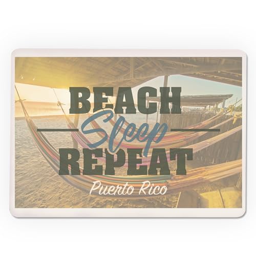 Baraja de 52 cartas Puerto Rico Beach Sleep Repeat miniatura 3