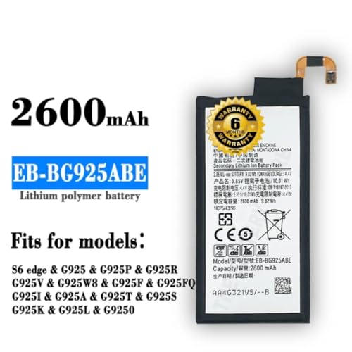 Image of THE BATTERY STORE Original EB-BG925ABE Battery for Samsung Galaxy S6 Edge G925 G925F G925I G925A G925T G925V G925P G925S G9250 Battery with 6 Month Warrenty*** (PR102)