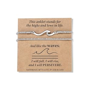 SAM & LORI Anklets Ankle Bracelets for Women Waterproof Anklets Bestie Sister Best Friend Birthday Gifts Beach Jewelry Adjustable Stainless Steel
