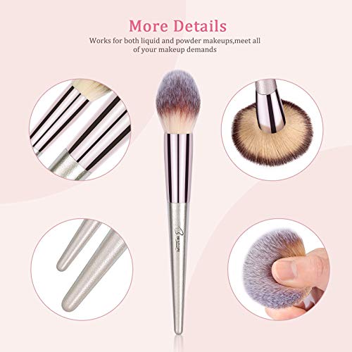 BESTOPE Makeup Brushes 18Pcs Makeup Brush Set, Premium Synthetic Contour Concealers Foundation Powder Eye Shadows Make Up Brushes Kit 2 PCS Silicone Face Mask Brush&4 Blender Sponge&1 Brush Cleaner