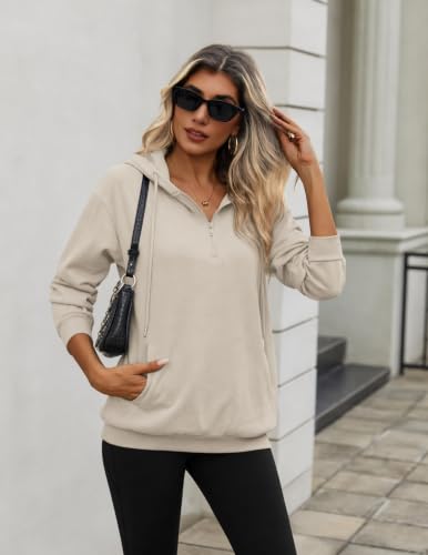 Image of Zeagoo Hoodies for Women Half Zip Up Oversized Sweatshirt Fall Clothes 2026