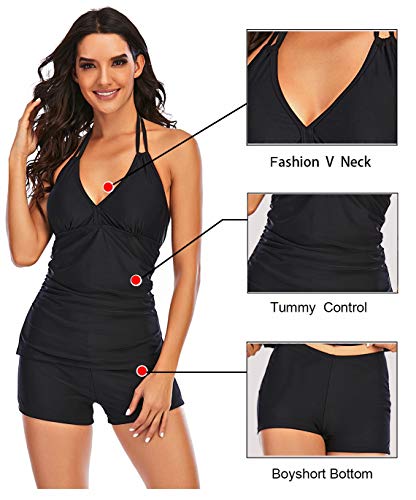 back view of Vivian v-neck tankini