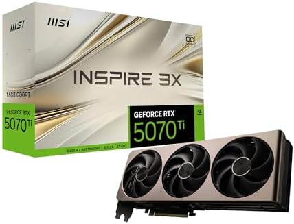 （07:30時点） MSI GeForce RTX 5070 Ti 16G INSPIRE 3X OC グラフィックスボード VD9064