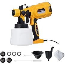Paint Sprayer 850W Electric Latex Spray Machine 3 Spraying Patterns 32000RPM Motor Painting Artifact with 1400ML Capacity Tank for Furniture Cabinets Fence Walls Door Garden with 4 Copper Nozzles