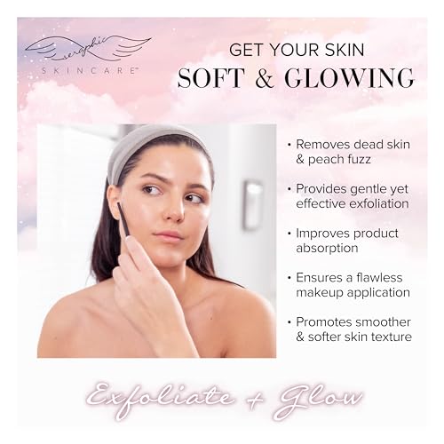 Seraphic Skincare Exfoliating Facial Razors Blades (3pc) – For Eyebrows, Peach Fuzz & Exfoliation – Dermaplane Face Razor for Women Face – Wheat Straw Handle & Swedish Stainless Steel Blades