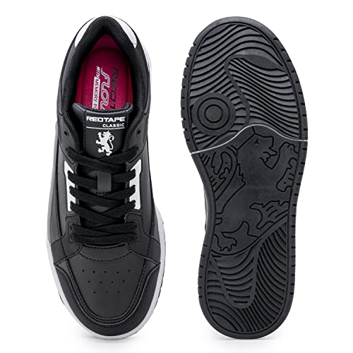 Image of Red Tape Women's Sneakers White Pu Round Lace-Up Lightweight Comfort
