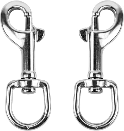 316 Stainless Steel Swivel Eye Bolt Snap Hook,Single Ended Trigger Snap Clips for Diving/Pet Leash/Key Chain/Flag/Clothes Line