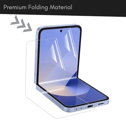 Image of CaseCandy Silicone - (4 in 1) Screen Protector Guard for Samsung Z Flip 7 | Screen Guard Protector (Back Panel + Back Screen Display + Inner Display + Hinge) for Samsung Flip 7 - HD /Bubble Free Application