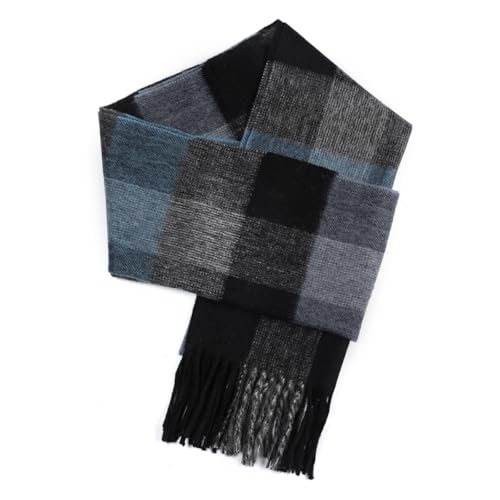 SKNSOFT Winter Wool Plaid Striped Scarf for Men,Women Fashion Tartan Checkered Scarf Scarves