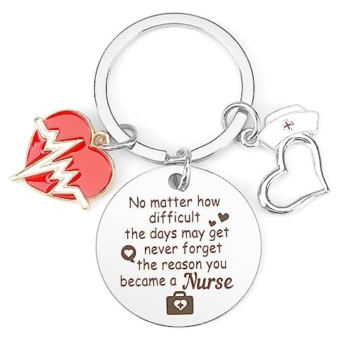 Nurse Gifts Keychain，Nurses Week Gifts Nurse Practitioner Gifts School Nurse Appreciation Gifts for Nursing School Students Gifts Nicu Nurse Gifts for Women Nurse Christmas Gifts Thanksgiving Gifts Cover