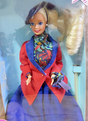 Muñeca Barbie 1991 vestida para equitación miniatura 4