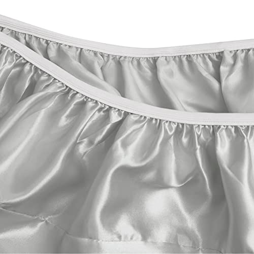 Image of SiinvdaBZX 2 Pcs Satin Bassinet Sheets for Baby Boy, Grey & Navy | Silk-Like Soft Bassinet Fitted Sheets for Hourglass, Oval & Rectangular Bassinet Mattress