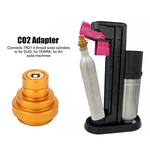 Co2 Cylinder Adapter Connector Soda Water Co2 Adapter Male Thread Easy For Maintenance (Gold Orange) #TOP2