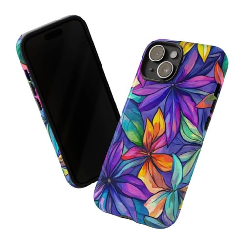 Coque iPhone 15 fleurie et ultra résistante pour une protection chic