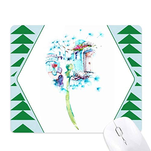 Tableau vase aquarelle pissenlit et tapis de souris green pine tree pour bureau