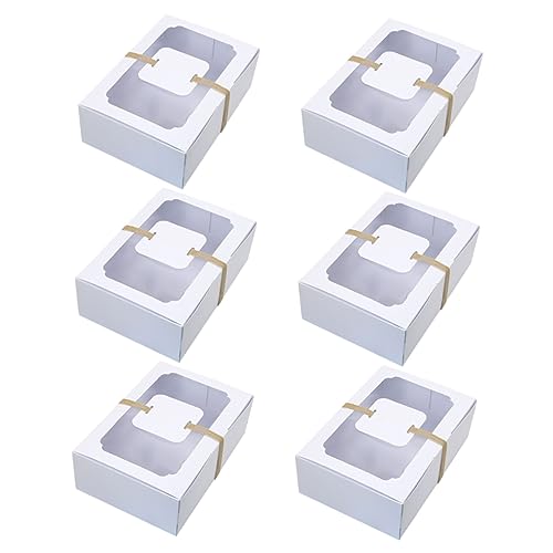 OKUMEYR Window Cookie Box Pvc Cake Holder Muffin Case Christmas Box Cake Packing