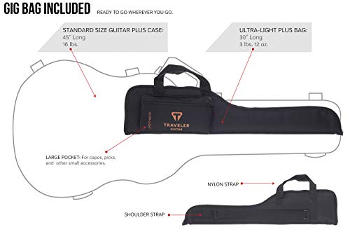 Traveler Guitar Ultra-Light Classical 6 String Acoustic-Electric Guitar, Right, Maple (Uln Mps) #TOP5