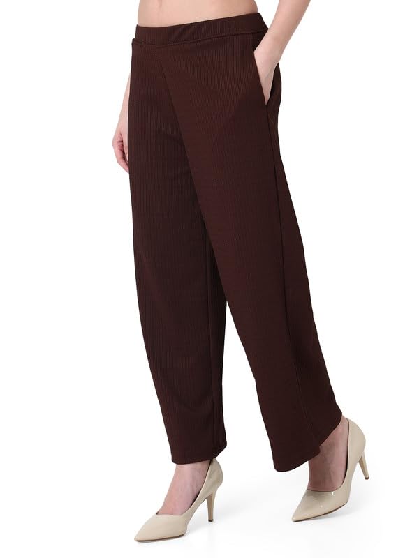 Image of Smarty Pants Women's Cotton Rib Pleated Trouser.