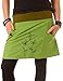 Produktbild Vishes - Alternative Bekleidung - Baumwollrock mit Blumen Stickerei und Taschen Olivegrün-Lindgrün 34-36