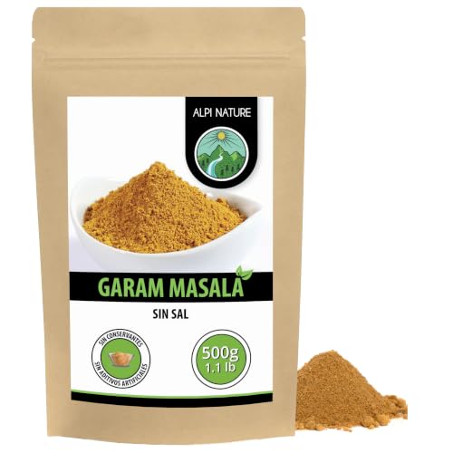 Alpi Nature Garam Masala en Polvo 500g, Condimento de Pollo Tikka Masala, Especias Indias