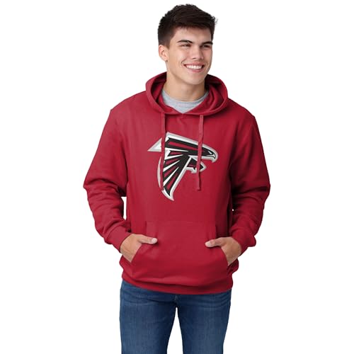 FOCO Men's Standard NFL Logo Solid Hoodie, Team Color